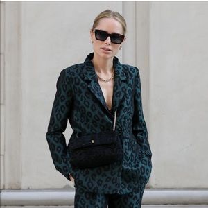 ANINE BING Leopard Madeleine Blazer